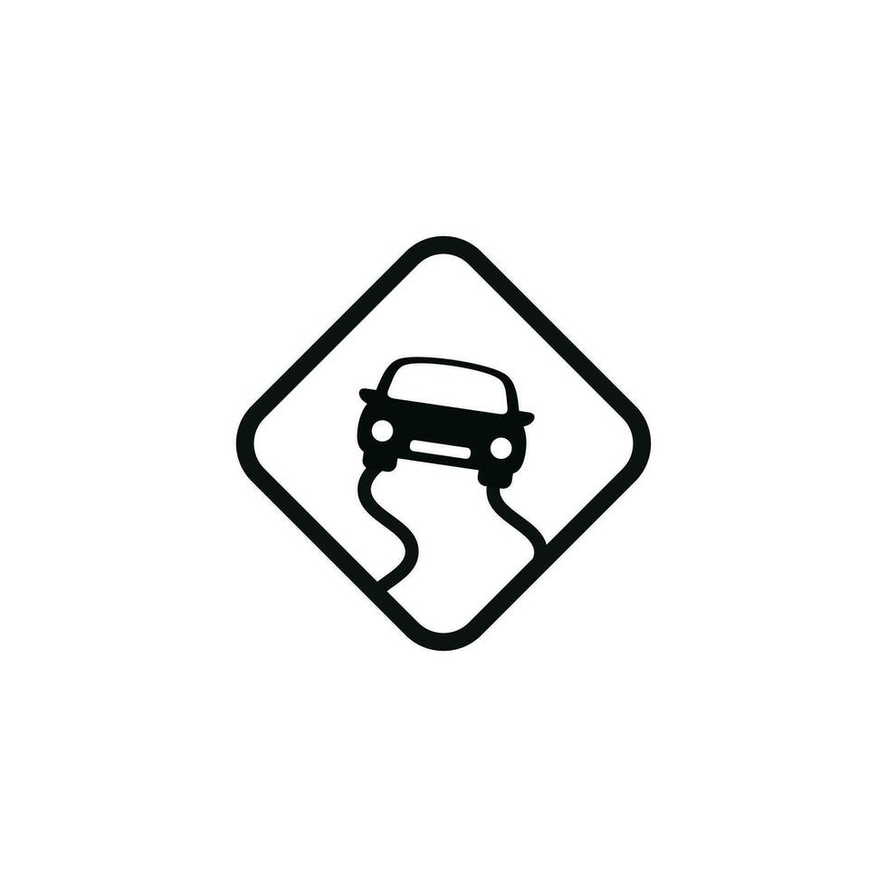 glad weg voorzichtigheid waarschuwing symbool ontwerp vector
