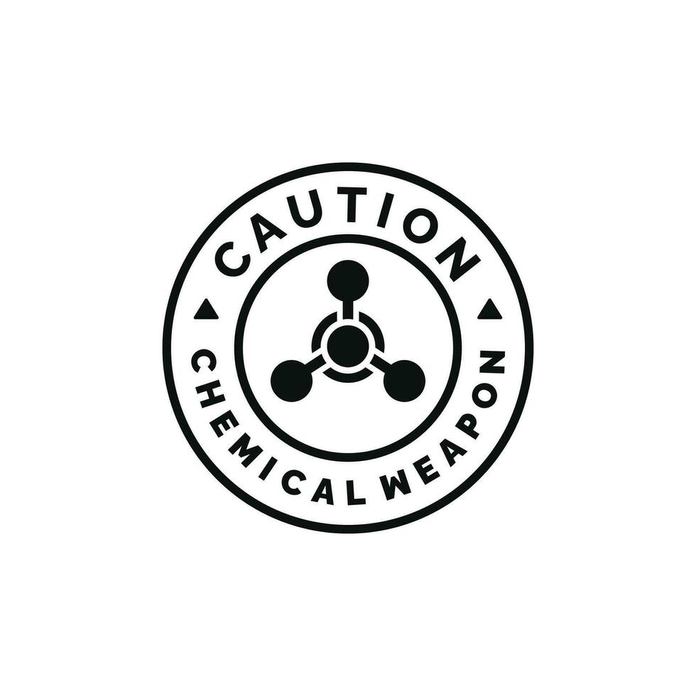 chemisch wapen voorzichtigheid waarschuwing symbool ontwerp vector