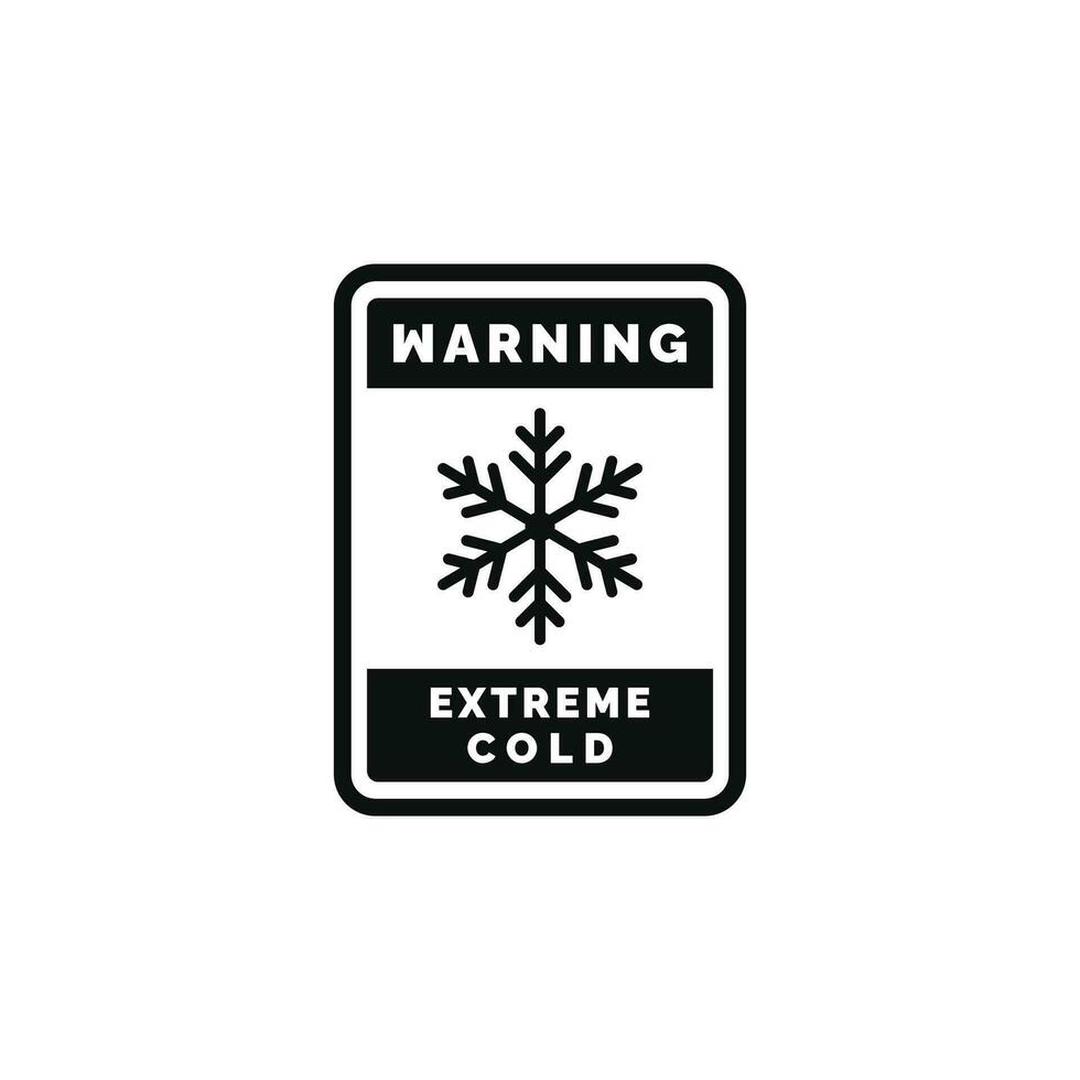 extreem verkoudheid voorzichtigheid waarschuwing symbool ontwerp vector