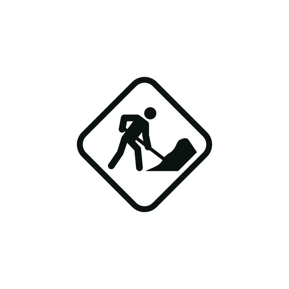 onder bouw voorzichtigheid waarschuwing symbool ontwerp vector