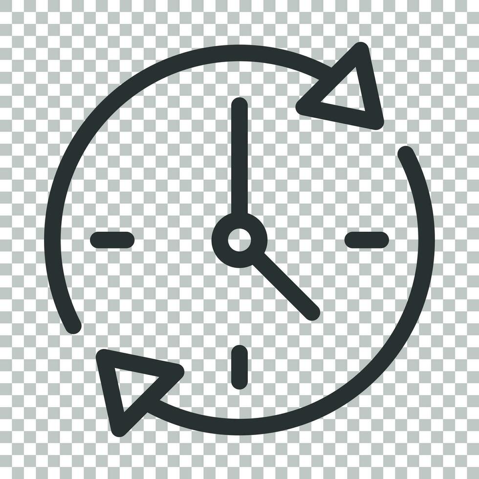 klok countdown icoon in vlak stijl. tijd chronometer vector illustratie Aan geïsoleerd achtergrond. klok bedrijf concept.