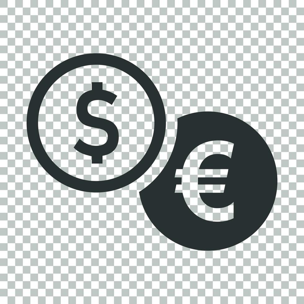 munten stack icoon in vlak stijl. dollar munt vector illustratie Aan geïsoleerd achtergrond. geld gestapeld bedrijf concept.
