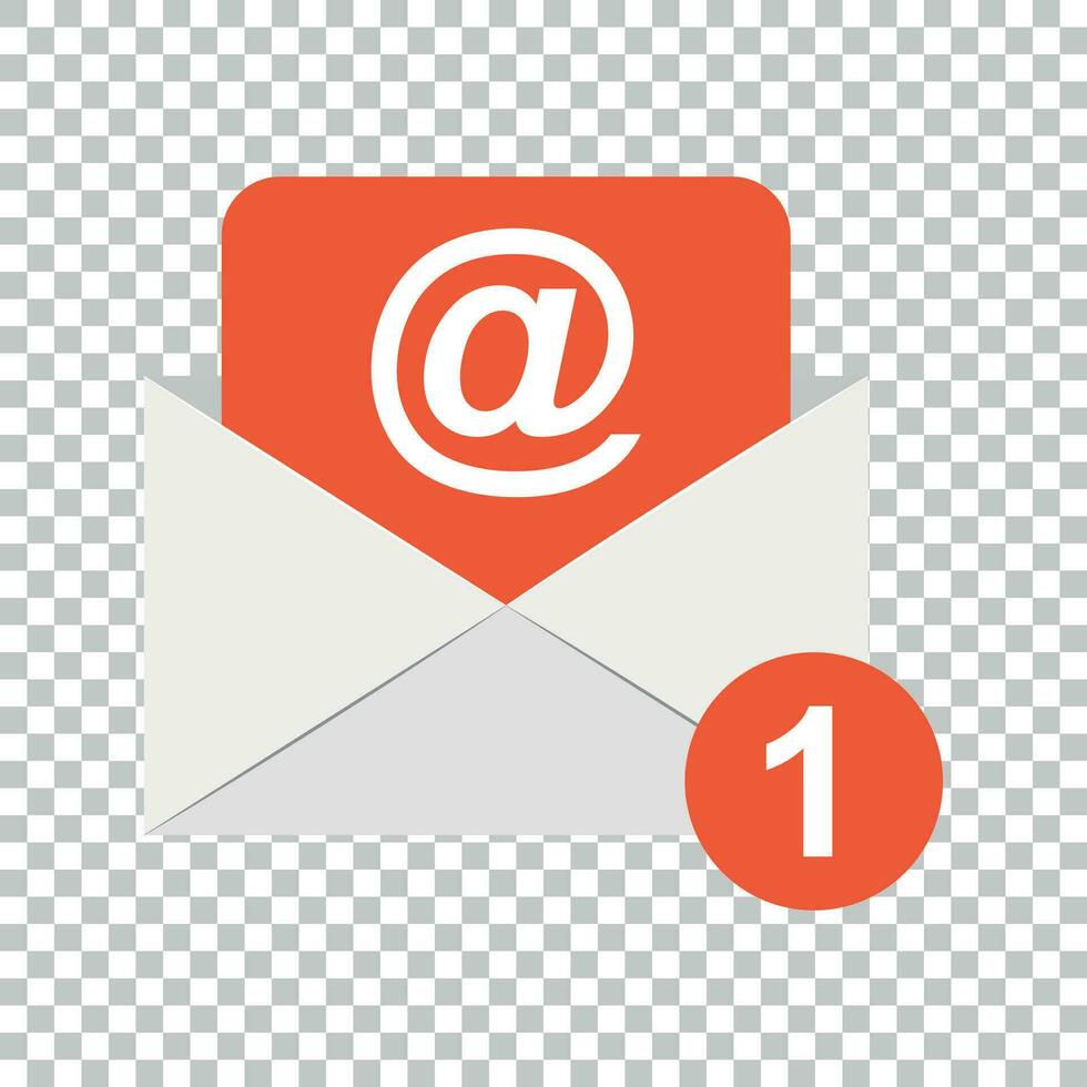 mail envelop icoon in vlak stijl. e-mail bericht vector illustratie Aan geïsoleerd achtergrond. postbus e-mail bedrijf concept.