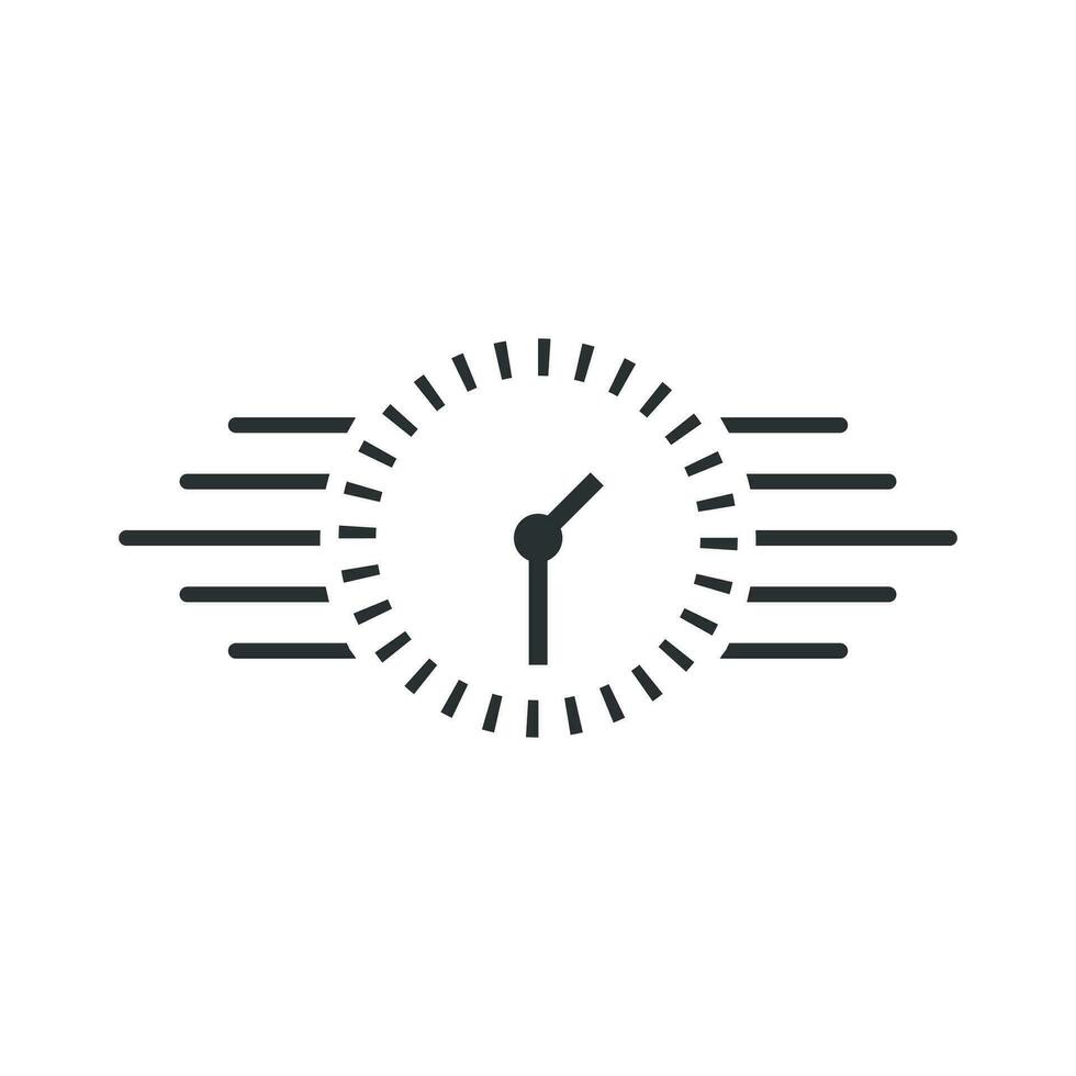 klok countdown icoon in vlak stijl. tijd chronometer vector illustratie Aan wit geïsoleerd achtergrond. klok bedrijf concept.