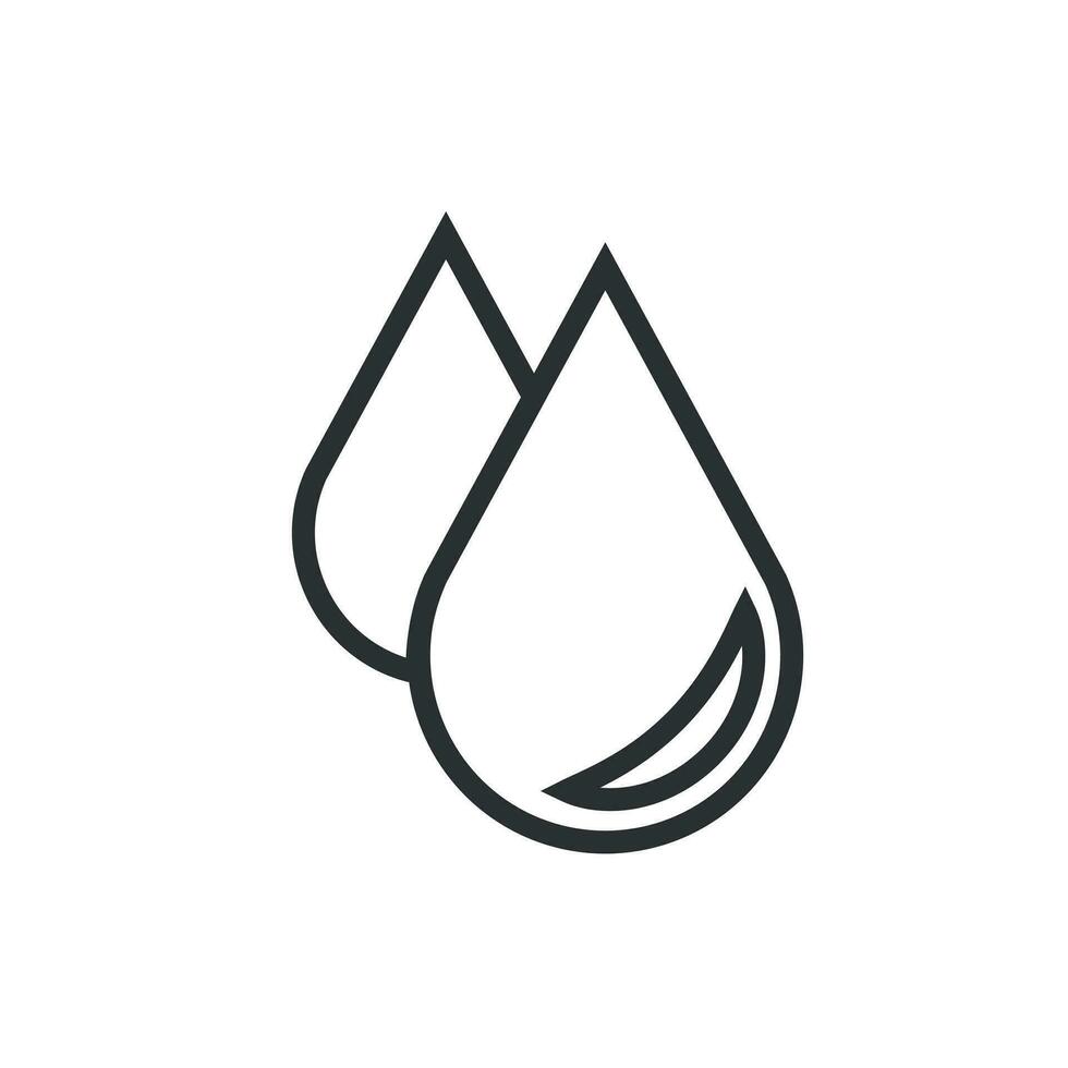 water laten vallen icoon in vlak stijl. regendruppel vector illustratie Aan wit geïsoleerd achtergrond. druppeltje water klodder bedrijf concept.
