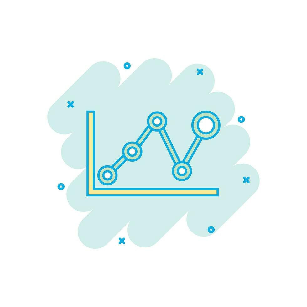 tekenfilm gekleurde bedrijf diagram icoon in grappig stijl. tabel illustratie pictogram. diagram teken plons bedrijf concept. vector