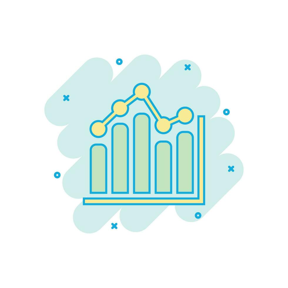 tekenfilm gekleurde bedrijf diagram icoon in grappig stijl. tabel illustratie pictogram. diagram teken plons bedrijf concept. vector