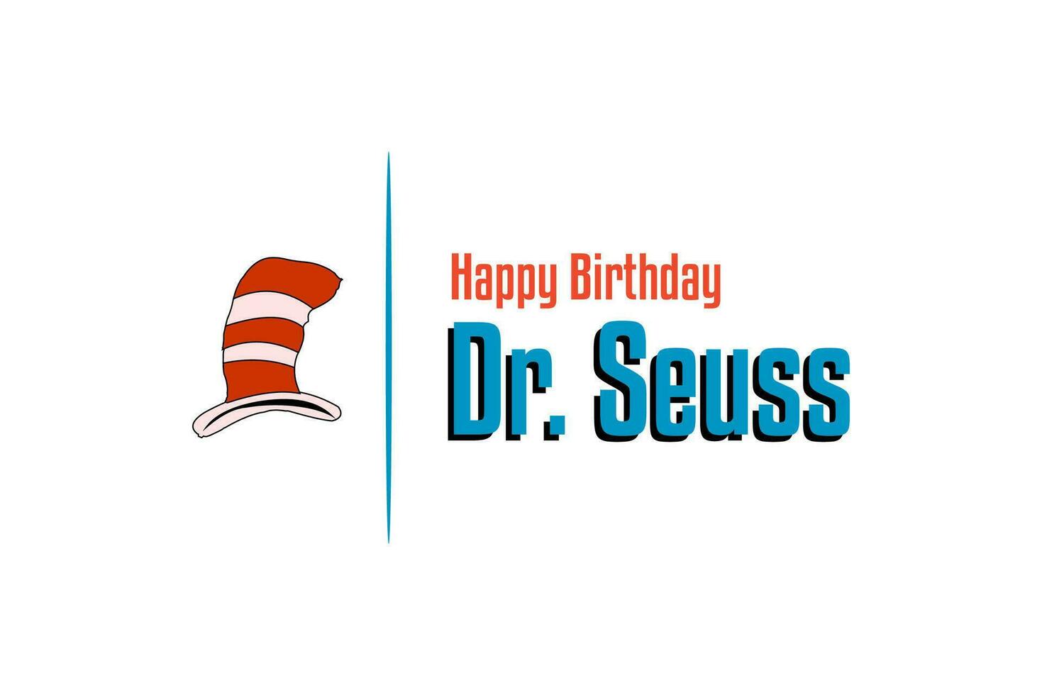 dr. zo dag, gelukkig verjaardag Dr. Seuss vector