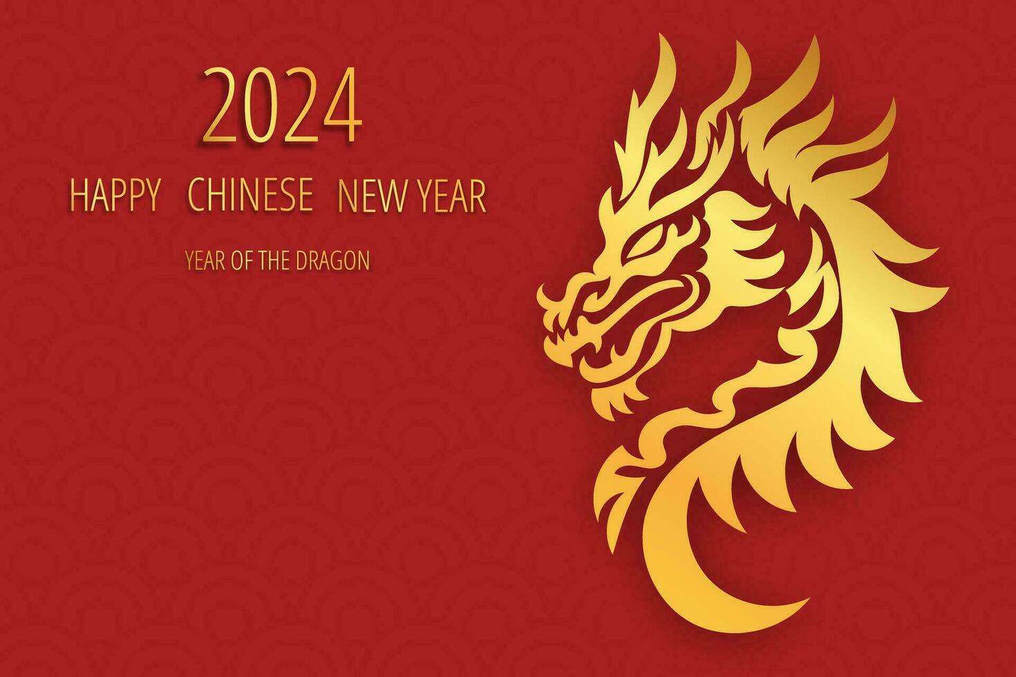 Chinese nieuw jaar 2024, de jaar van de draak vector