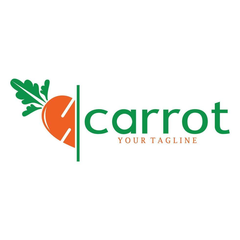wortel illustratie creatief ontwerp wortel agrarisch Product logo icoon, wortel verwerking, veganistisch voedsel, boeren markt, vector