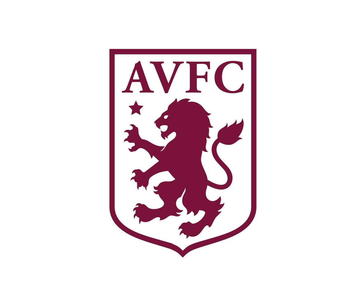 aston villa club logo kastanjebruin symbool premier liga Amerikaans voetbal abstract ontwerp vector illustratie