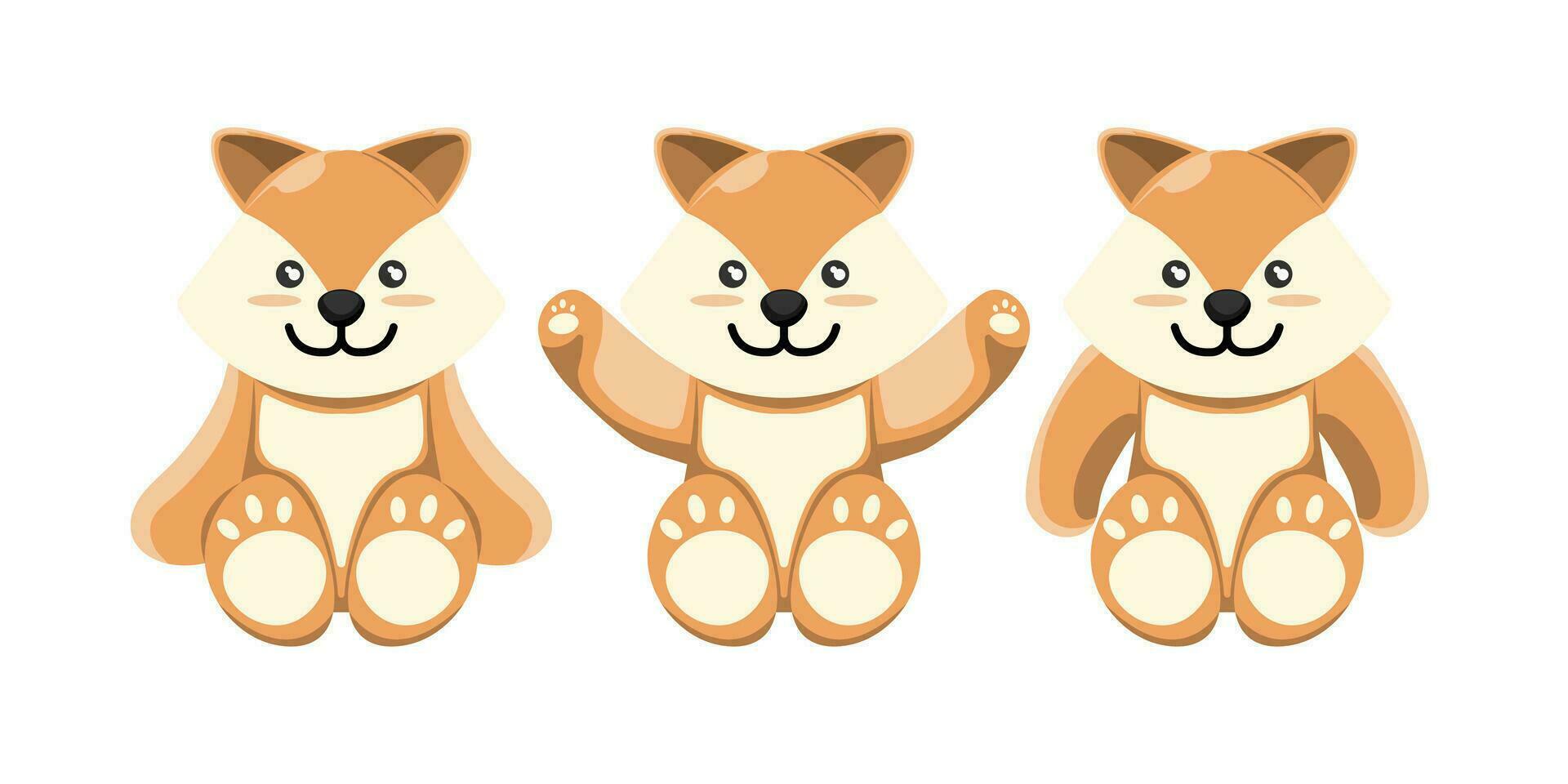 tekenfilm pop vos voor kinderen Aan geïsoleerd achtergrond, vector illustratie.
