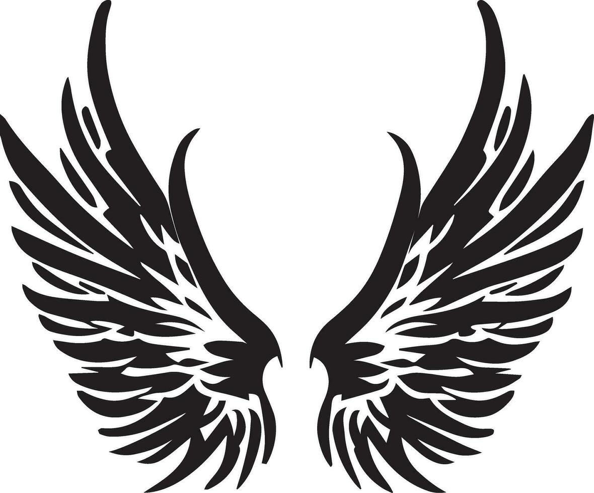Vleugels tatoeëren ontwerp vector illustratie