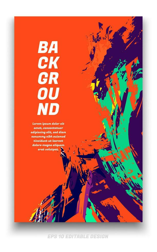 abstract grunge achtergrond Hoes ontwerp met borstel beroertes concept. ontwerp element voor affiches, tijdschriften, boek dekt, brochure sjabloon, folder, presentatie. vector