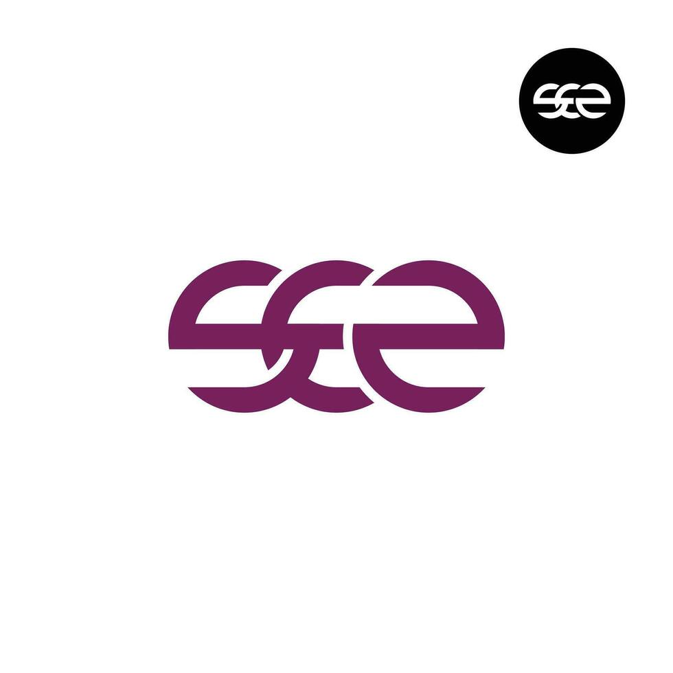 brief sez se2 monogram logo ontwerp vector