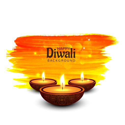 Elegante Gelukkige Diwali decoratieve kleurrijke vector als achtergrond