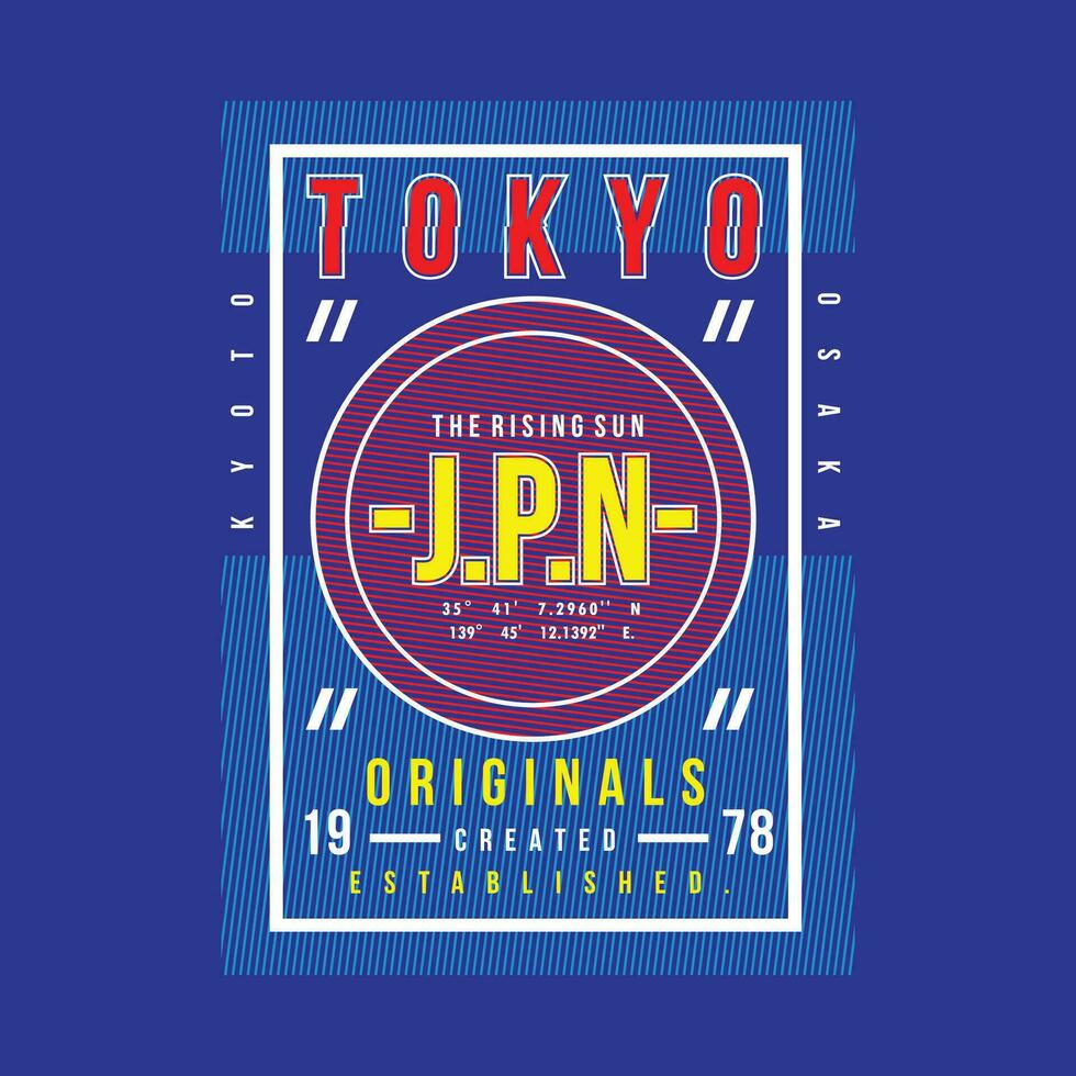 tokyo Japan grafisch typografie vector, t overhemd ontwerp, illustratie, mooi zo voor gewoontjes stijl vector