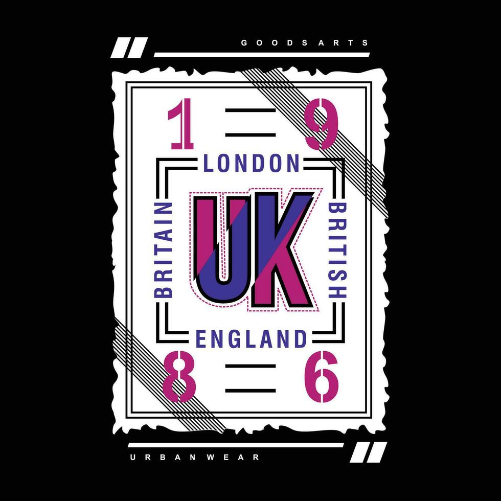 Londen Verenigde koninkrijk grafisch typografie vector, t overhemd ontwerp, illustratie, mooi zo voor gewoontjes stijl vector