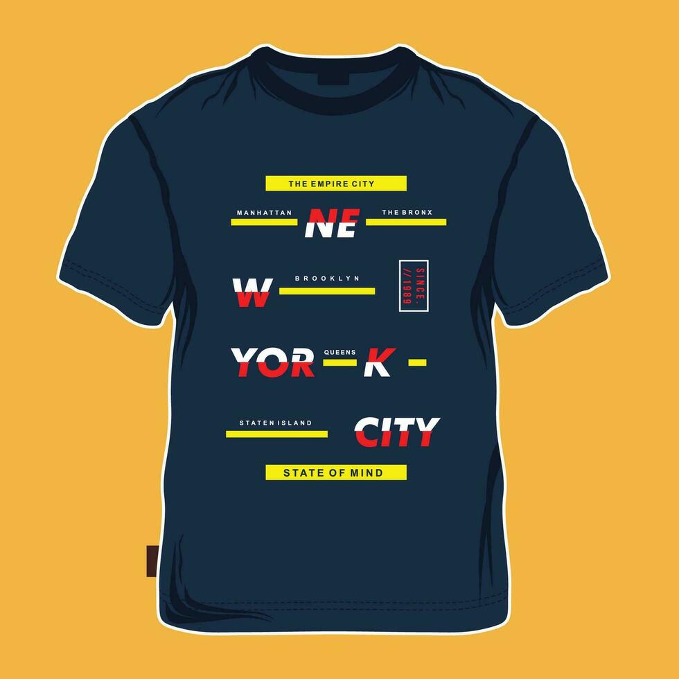 nieuw york stad grafisch, typografie ontwerp, mode t shirt, vector illustratie