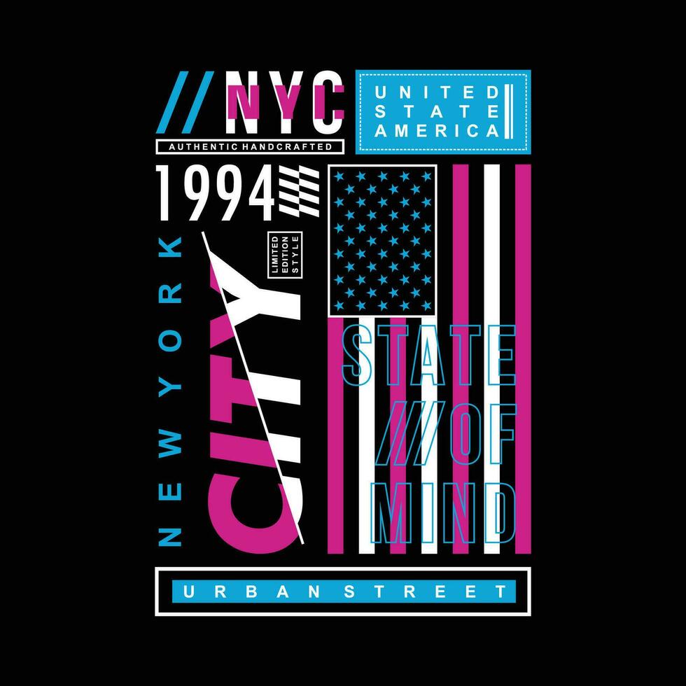 nieuw york stad grafisch, typografie vector, t overhemd ontwerp, illustratie, mooi zo voor gewoontjes stijl vector