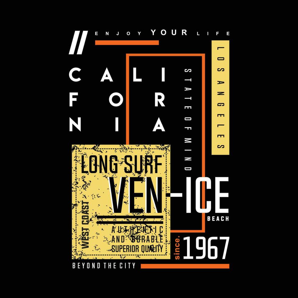 Venetië Californië belettering typografie vector, abstract grafisch, illustratie, voor afdrukken t overhemd vector