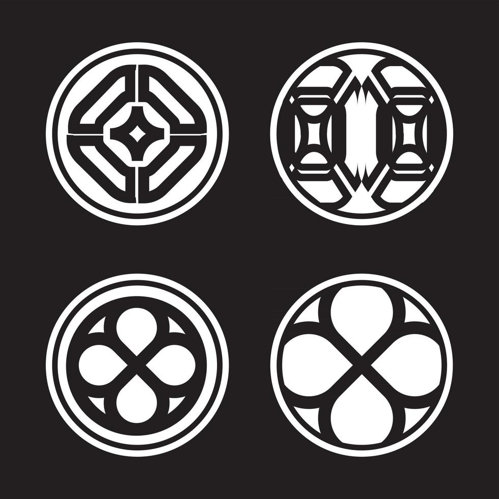 abstracte geometrische logo-tekenset vector