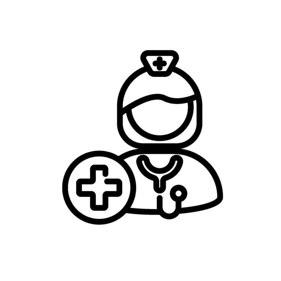 verpleegster icoon teken symbool vector