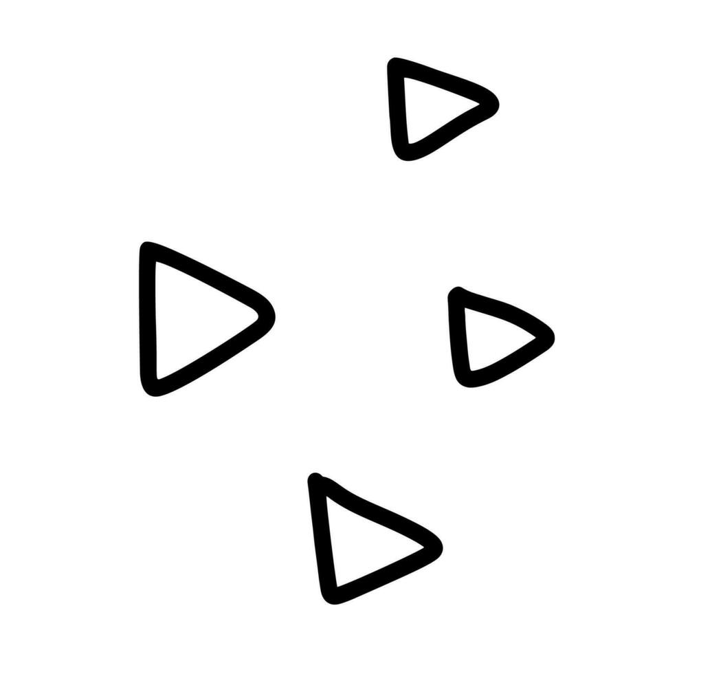 vector abstract hand- getrokken schattig structuur driehoeken uitdrukking teken tekening lijn beroerte borstel ontwerp patroon. naar vullen een leegte in een tekening. beweging kromme directioneel emoticon Effecten ontwerp elementen