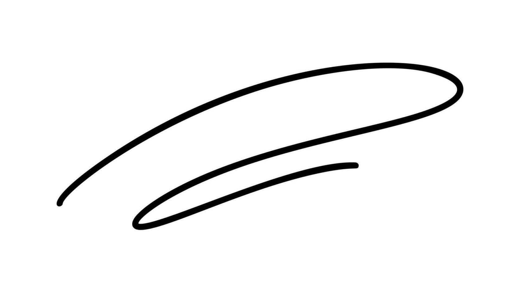 zwart abstract gewerveld Golf tekening lijn. kattebelletje gekruld borstel beroertes vector. potlood lijn. hand- getrokken schoonschrift wervelingen, dun squiggle stijl schetsen vector