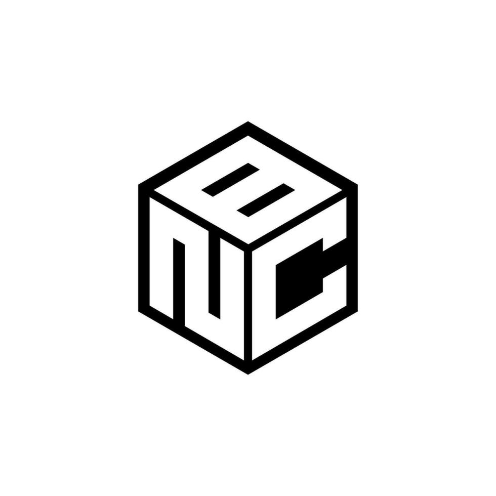 ncb brief logo ontwerp in illustratie. vector logo, schoonschrift ontwerpen voor logo, poster, uitnodiging, enz.