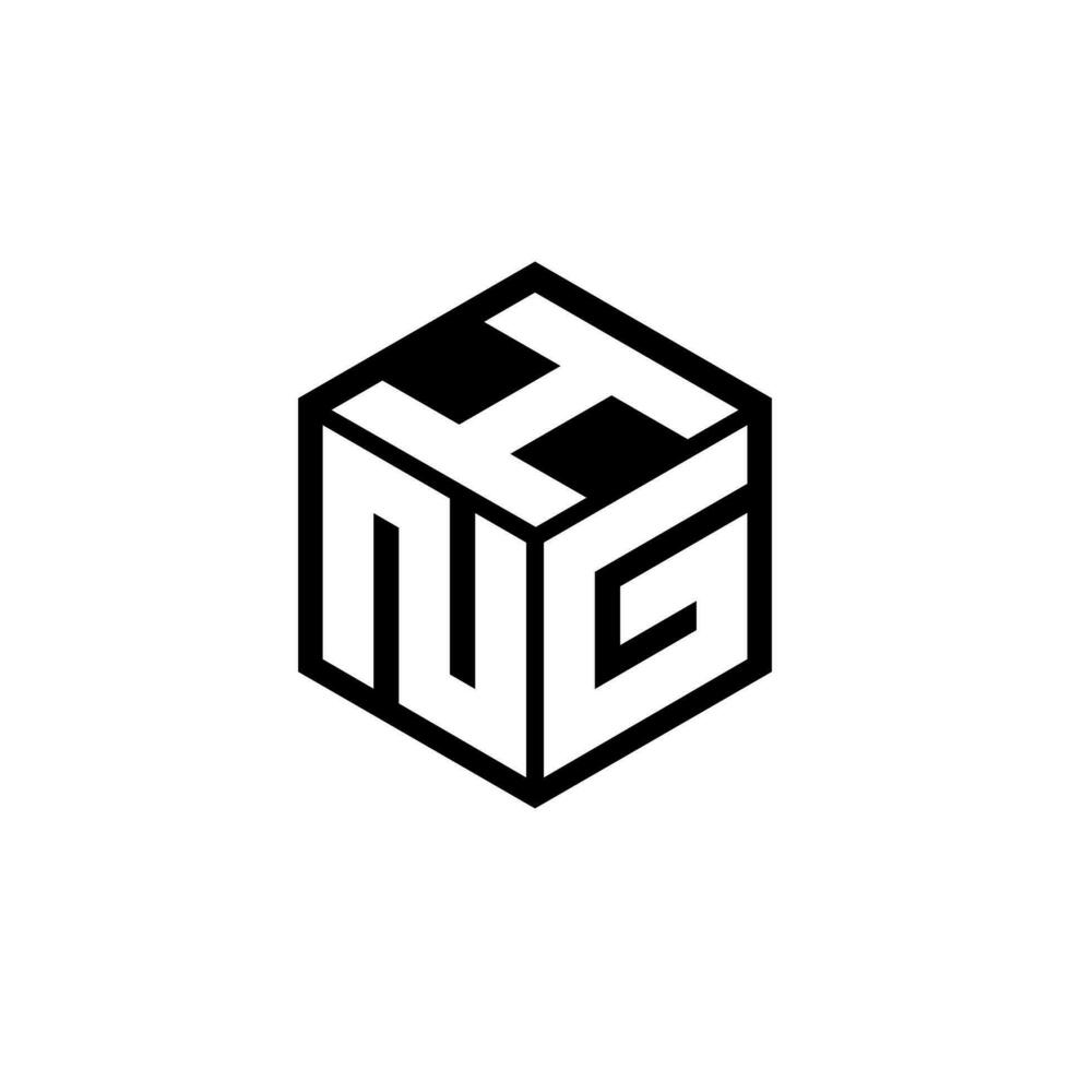 ngh brief logo ontwerp in illustratie. vector logo, schoonschrift ontwerpen voor logo, poster, uitnodiging, enz.