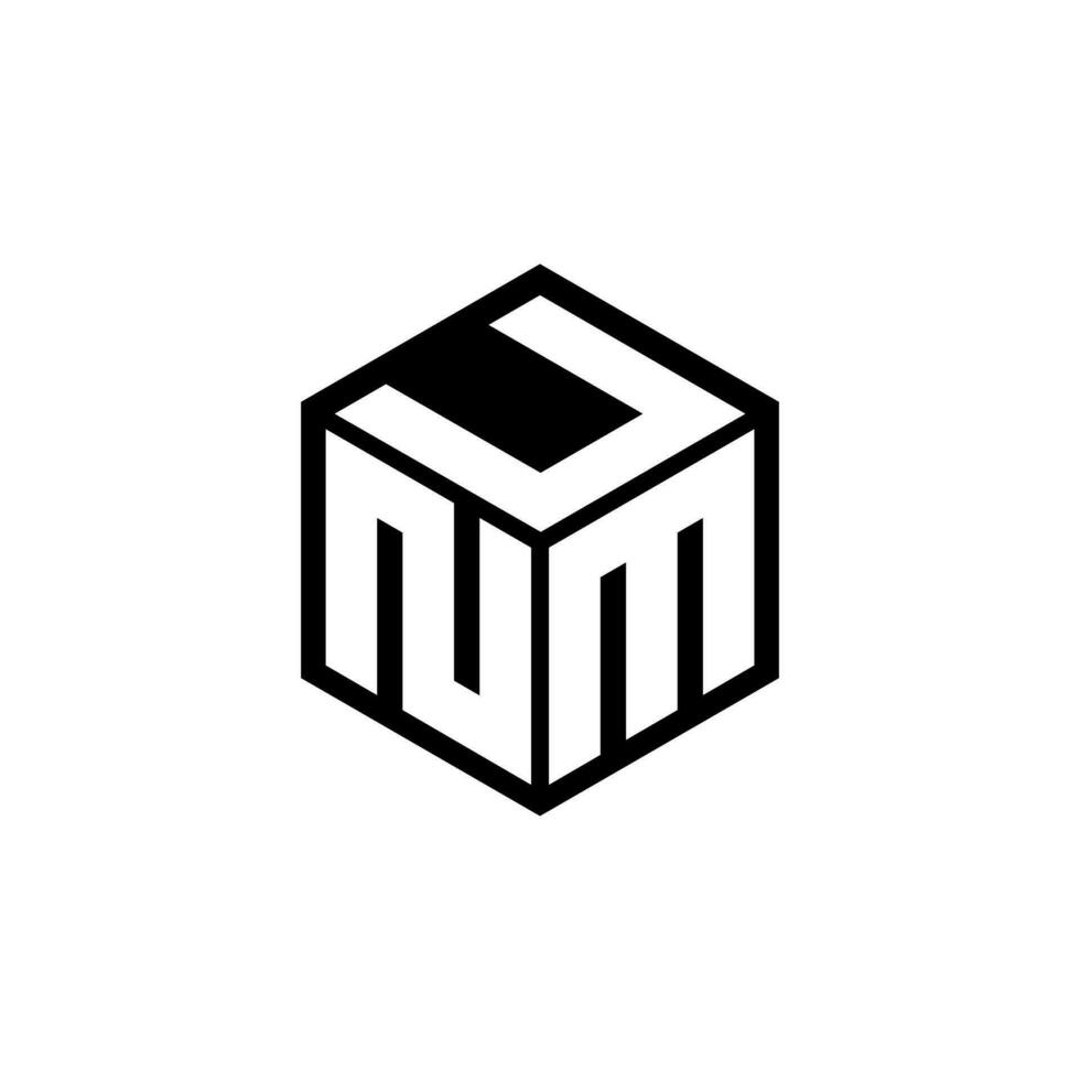 nmu brief logo ontwerp in illustratie. vector logo, schoonschrift ontwerpen voor logo, poster, uitnodiging, enz.