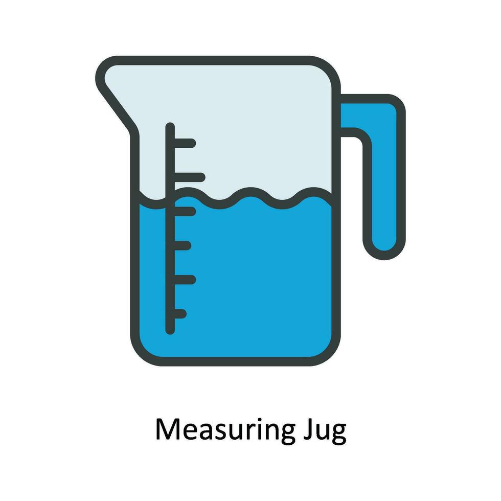 meten kruik vector vullen schets icoon ontwerp illustratie. keuken en huis symbool Aan wit achtergrond eps 10 het dossier