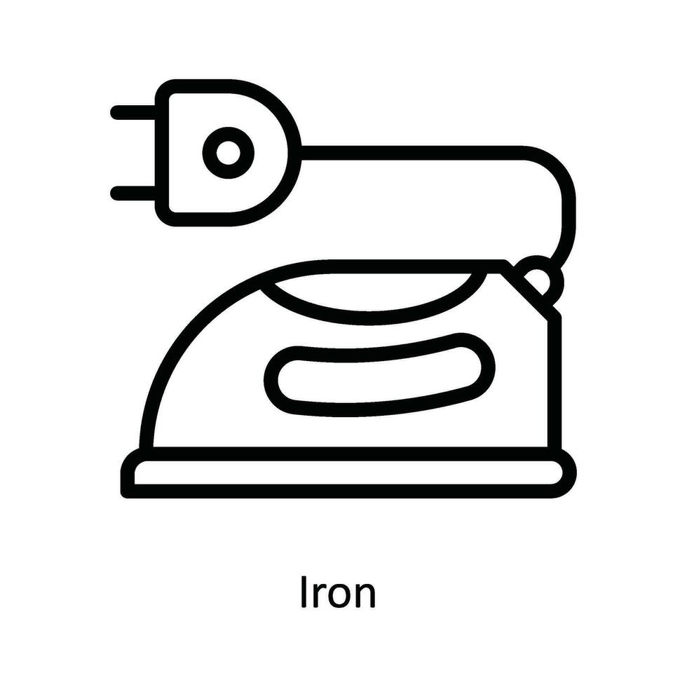 ijzer vector schets icoon ontwerp illustratie. keuken en huis symbool Aan wit achtergrond eps 10 het dossier