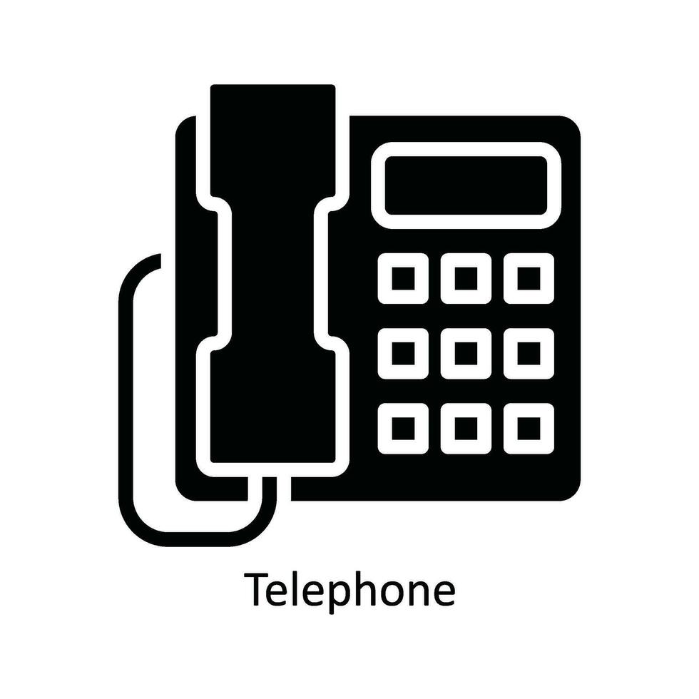 telefoon vector solide icoon ontwerp illustratie. keuken en huis symbool Aan wit achtergrond eps 10 het dossier