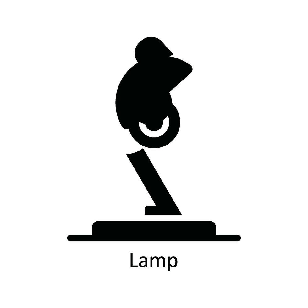 lamp vector solide icoon ontwerp illustratie. keuken en huis symbool Aan wit achtergrond eps 10 het dossier