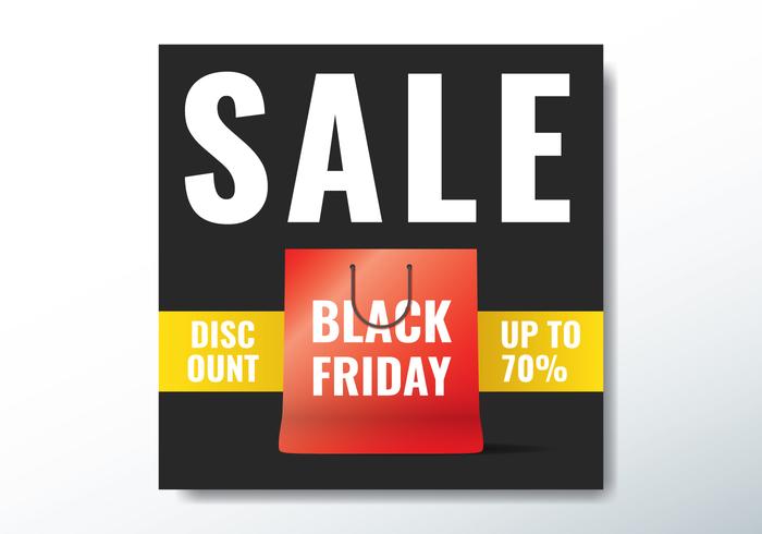 Boodschappentas Black Friday vector