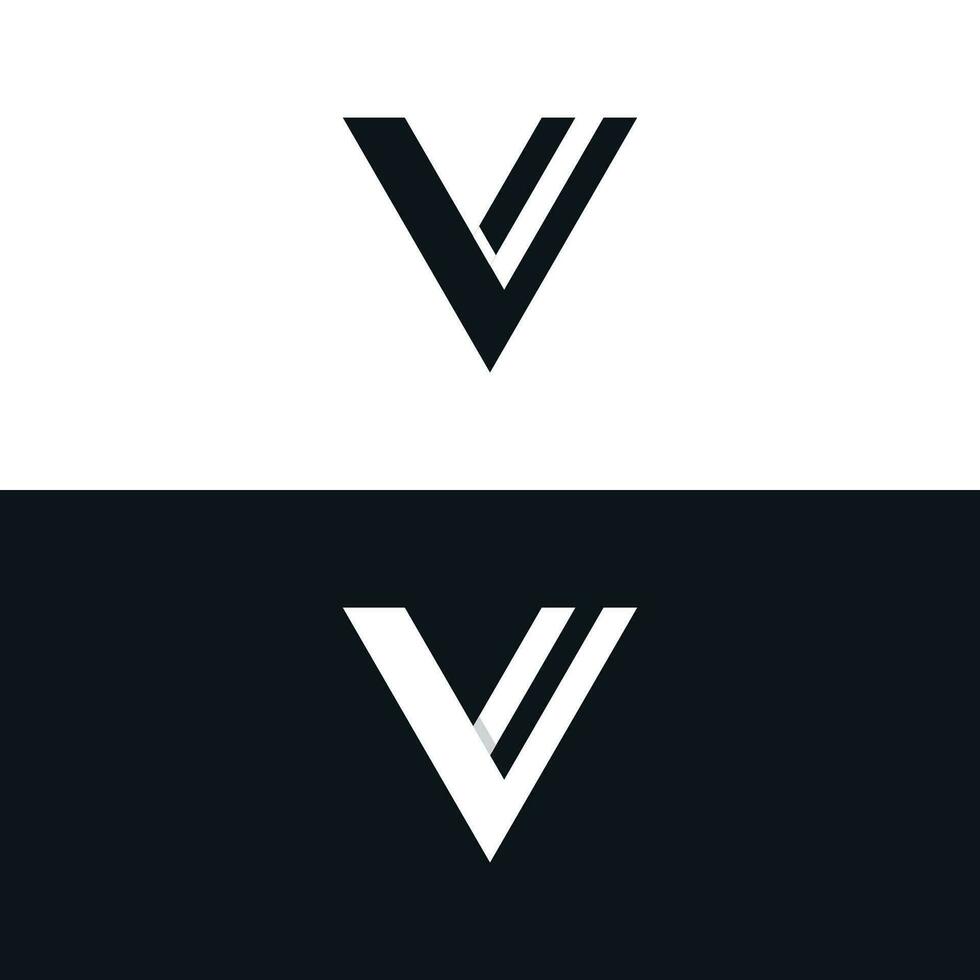 eerste v minimaal brief logo sjabloon ontwerp met modern en luxe meetkundig vorm.logo voor bedrijf, merk, bedrijfsbusiness kaart of identiteit en mode. vector