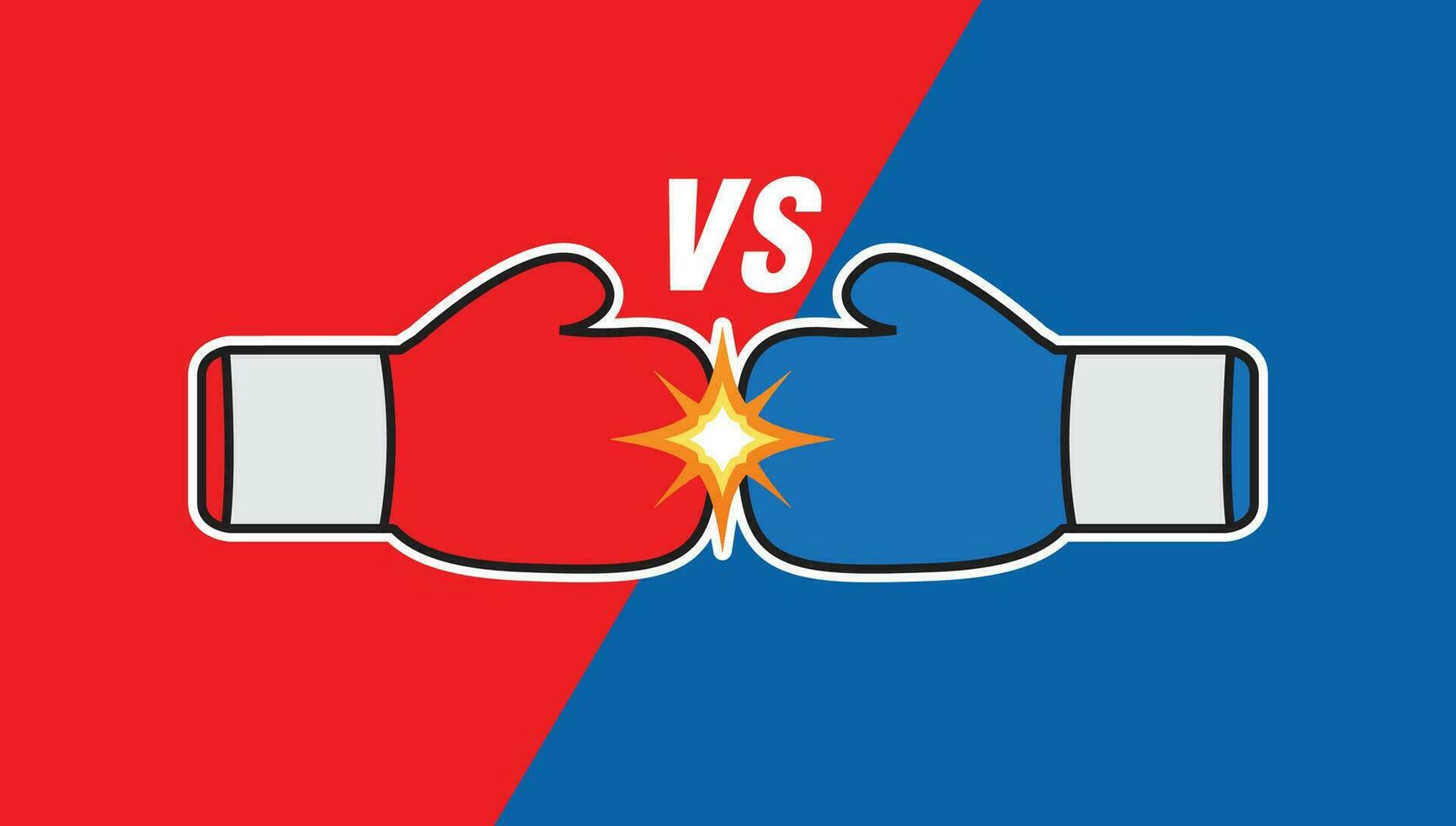 boksen strijd icoon, vs icoon of versus , vector ontwerp