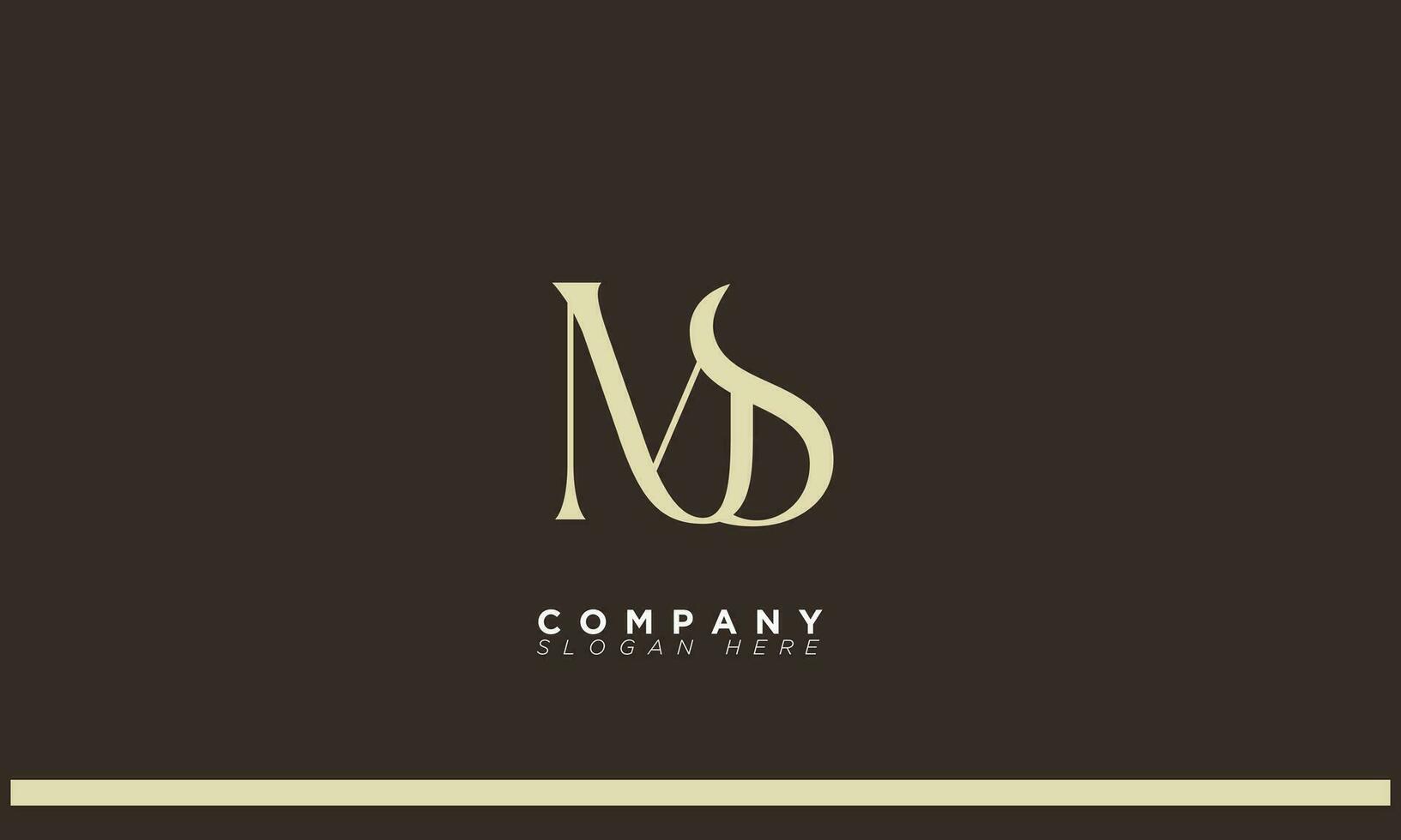 ms alfabet letters initialen monogram logo sm, m en s vector