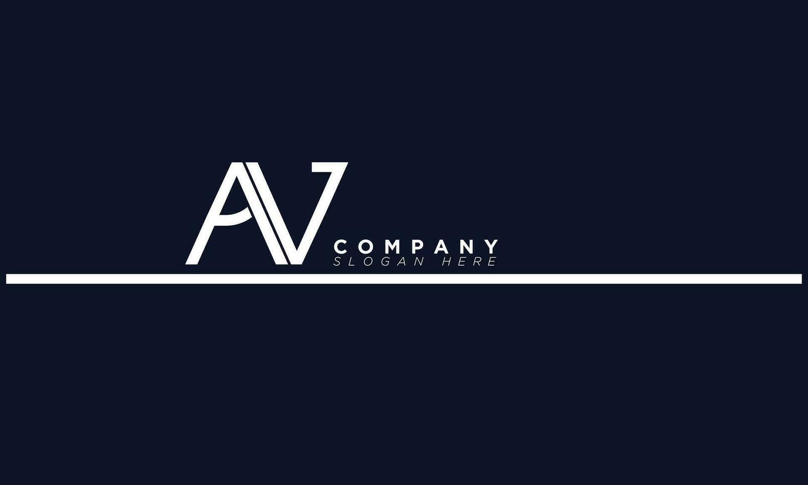 av alfabet letters initialen monogram logo va, a en v vector