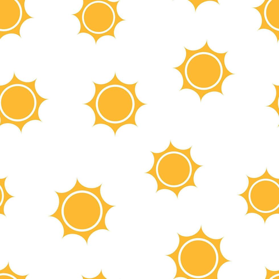 zon icoon naadloos patroon achtergrond. bedrijf concept vector illustratie. zomer zonneschijn symbool patroon.