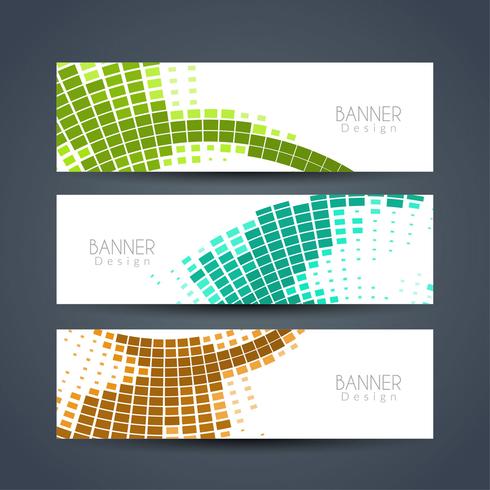 Abstracte elegante geplaatste banners vector