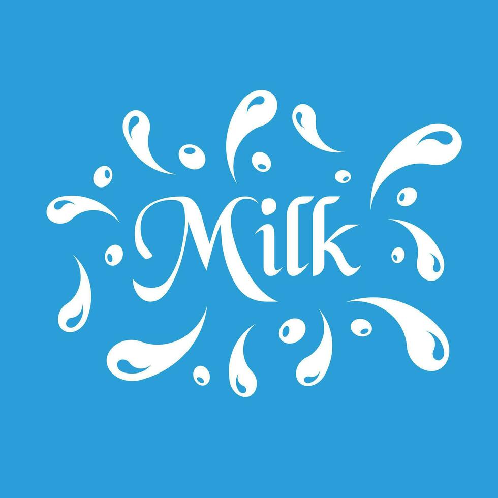 melk plons verstuiven vector icoon in vlak stijl. melk drinken illustratie achtergrond. melkachtig Golf concept.