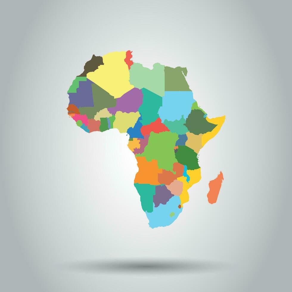 Afrika kaart icoon. bedrijf cartografie concept Afrika pictogram. vector illustratie.