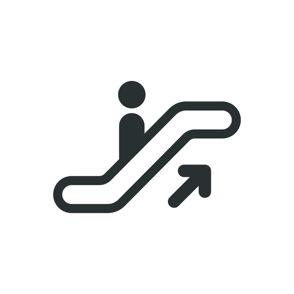 roltrap lift icoon. vector illustratie. bedrijf concept roltrap pictogram.