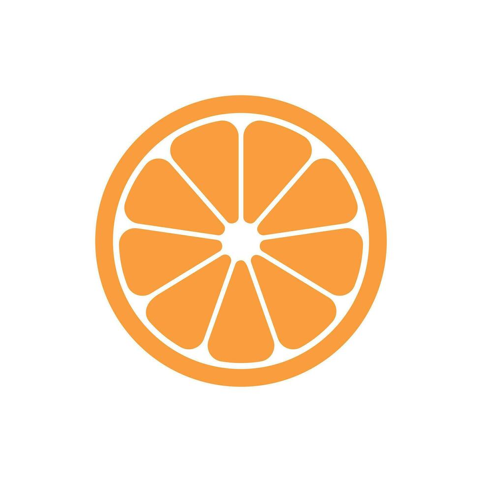 oranje fruit vector icoon in vlak stijl. oranje citrus illustratie Aan wit geïsoleerd achtergrond. tropisch voedsel concept.