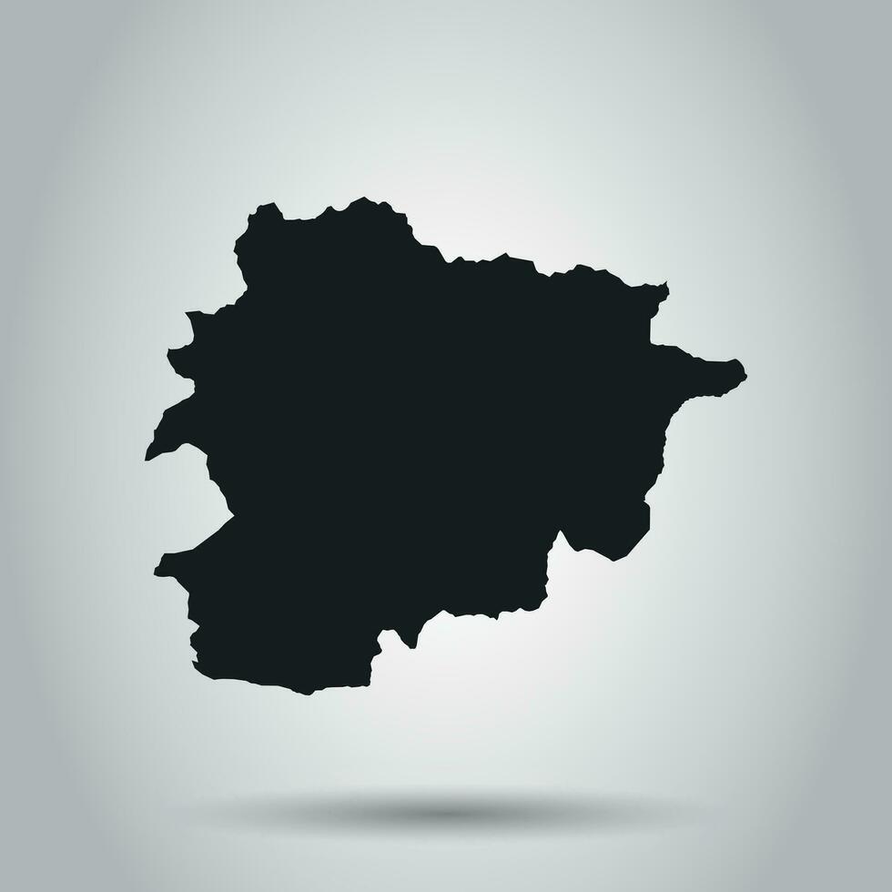Andorra vector kaart. zwart icoon Aan wit achtergrond.