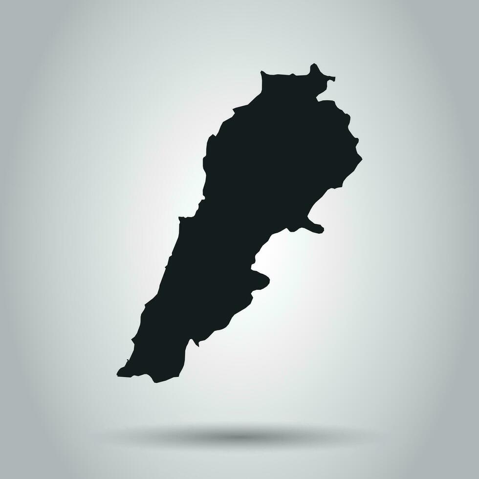 Libanon vector kaart. zwart icoon Aan wit achtergrond.