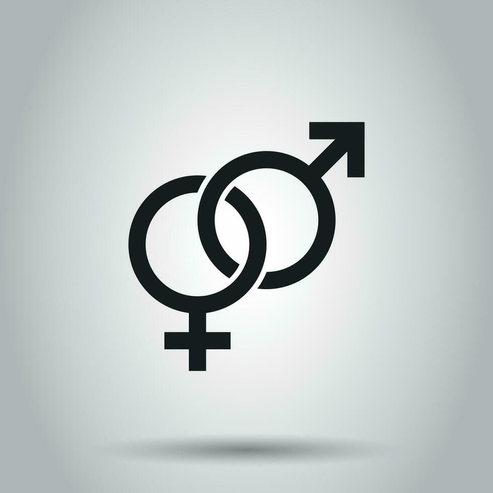 geslacht teken icoon. vector illustratie Aan geïsoleerd achtergrond. bedrijf concept mannen en Dames pictogram.